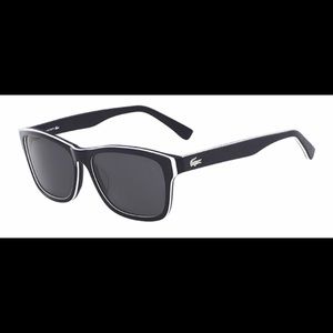 Lacoste Polarize Blue Pique Temple Soft Square Sunglasses
